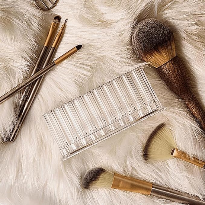 1PC Clear Acrylic Makeup Brush Holder and Nail Polish Organizer Ai Compact Storage Box for Beauty Essentials