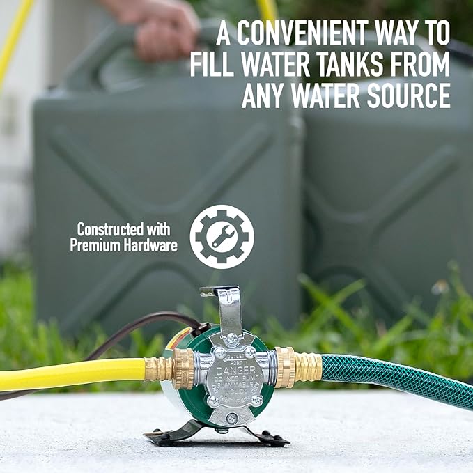 Water Transfer Pump, 115V 330 Gallon Per Hour - Portable Electric Utility Pump with 6' Water Hose Kit - To Remove Water From Garden, Hot Tub, Rain Barrel, Pool, Ponds, Aquariums, and More