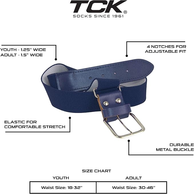 TCK Softball Baseball Belt Youth Sizes