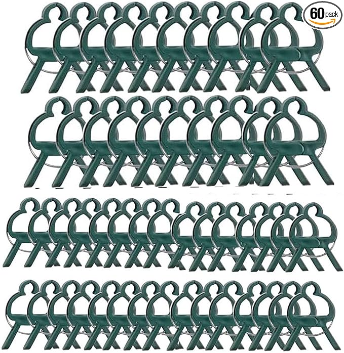 58PCS Garden Plant Supports Clips, 2 Sizes 19 Large/39 Small) Adjusting Reusable Plant Clips for Supporting Stems of Flower Vine Vegetables Tomatoes Climbing