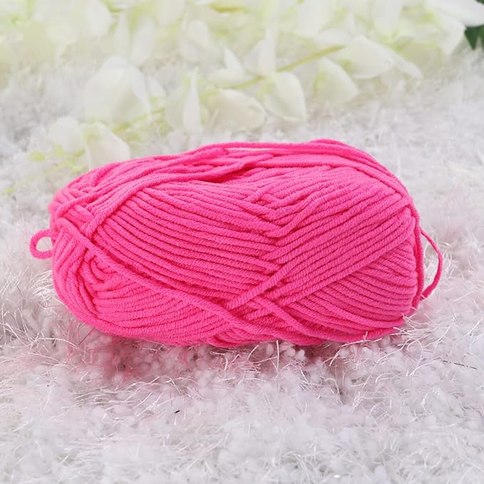 SUPVOX Cotton Yarn Chunky Plush Yarn for Knitting Crocheting Scarf Hat Milk Cotton Machine Washable