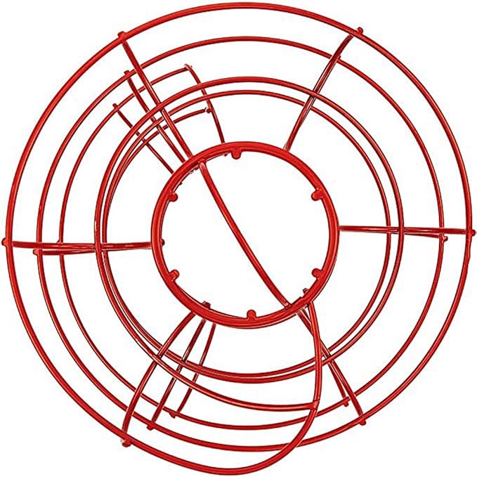 Steel Egg Skelter Dispenser Rack,Spiral Egg Holder, Save space, Egg Display Holder, Wire Chicken Egg Storage Organizer,Egg Basket for Countertop Kitchen (Red)
