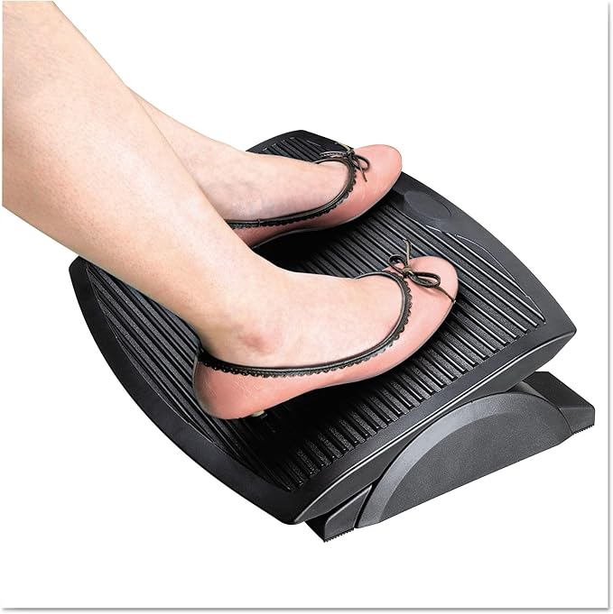 Alera ALE Ergo Tilt Footrest, 13 3/4w x 17 3/4d x 3 3/8 to 5 1/8h, Black