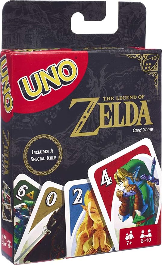 Mattel Games UNO The Legend of Zelda Card Game for Family Night with Graphics from The Legend of Zelda & Special Rule