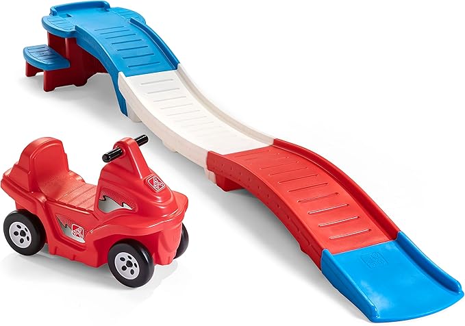 Step2 USA Edition Up Down Roller Coaster Kids Ride On Toy, Push Car, IndoorOutdoor Playset, Made of Durable Plastic, Max Weight 50 lbs., for Toddlers 2-5 Years Old, Red