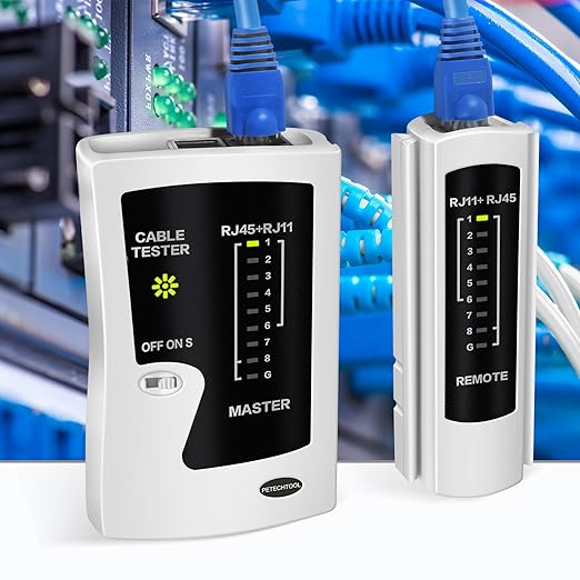 Network Ethernet Cable Tester for LAN RJ45 Cat5 Cat5e Cat6 Cat6a Cat7 UTPShielded Cable and RJ11 RJ12