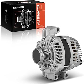 A-Premium Alternator Compatible with Jeep Cherokee 2014-2019, Compass, Renegade Chrysler 200 Ram ProMaster City Fiat 500X, 2.4L, 12V 160A 6-Groove Decoupler Pulley Clockwise, Replace 56029624AB