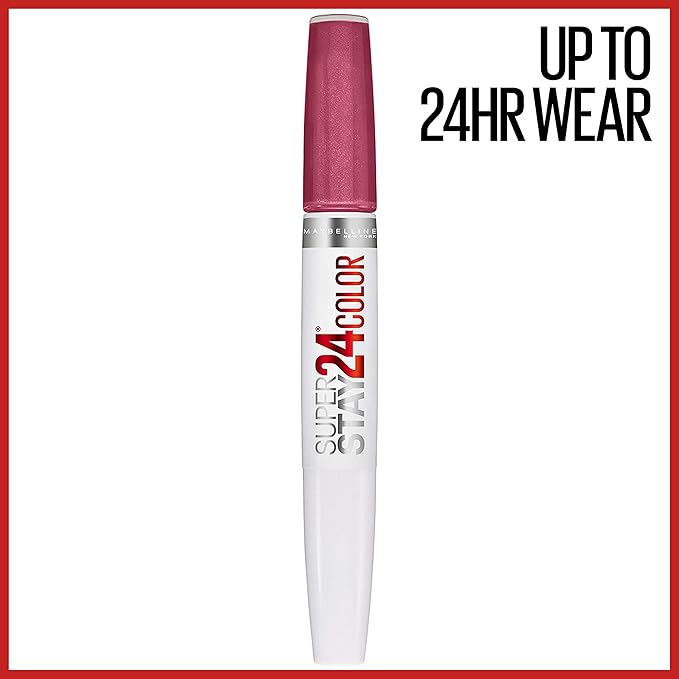 MAYBELLINE Super Stay 24 2-Step Liquid Lipstick, Timeless Rose & Very Cranberry Shades