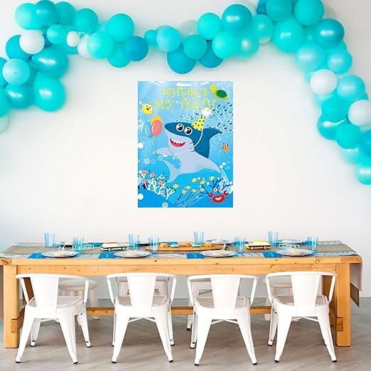 Shark Party Game Pin The Teeth on Shark Party Favors Games for Kids Shark Theme Birthday Baby Shower Ocean Party Supplies Classroom Games -36 Teeth