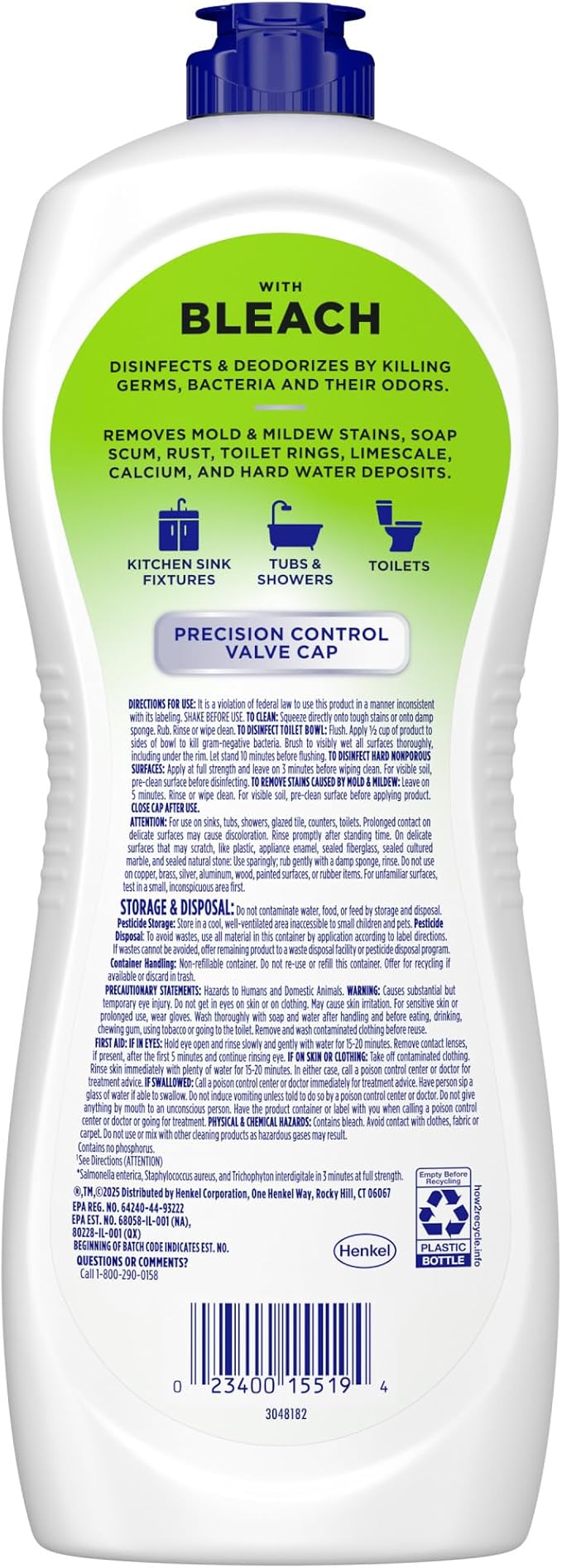 Soft Scrub Antibacterial Cleaner with Bleach Surface Cleanser, 36 Ounce (Pack of 6)