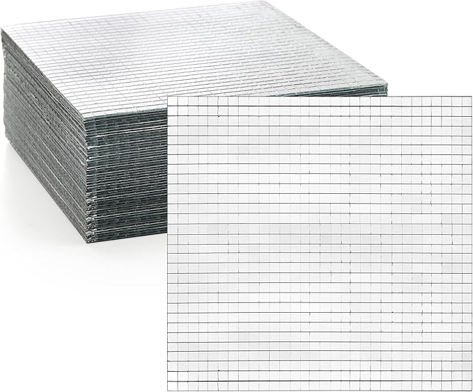 SOUJOY 36000 Pieces Mirror Mosaic Tiles, 5 x 5 mm Self Adhesive Mirror Stickers, Real Glass Mini Square Mirrors, Disco Ball Stickers for Crafts DIY Home Decorations
