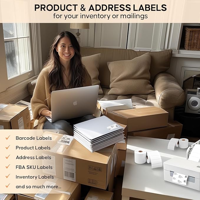 2 Rolls of 3 x 1 Direct Thermal Label, 1400 Labels per Roll - for Zebra Arkscan Printers
