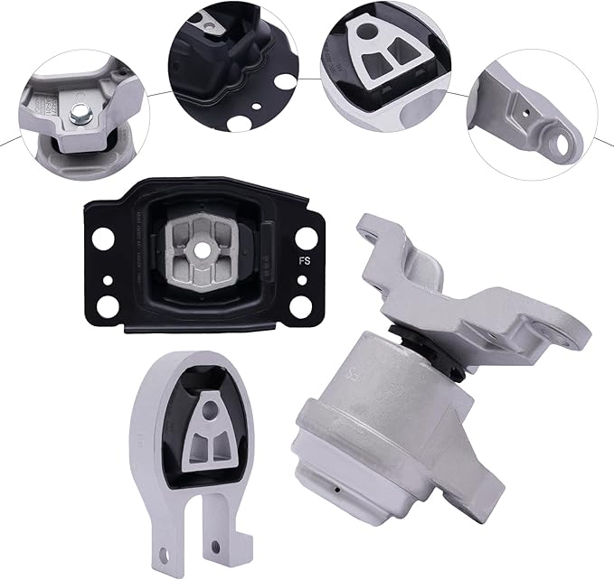 Engine Motor Trans Mount Set Fits for Ford Fusion 2014-2020 1.5L, 2013-2014 1.6L