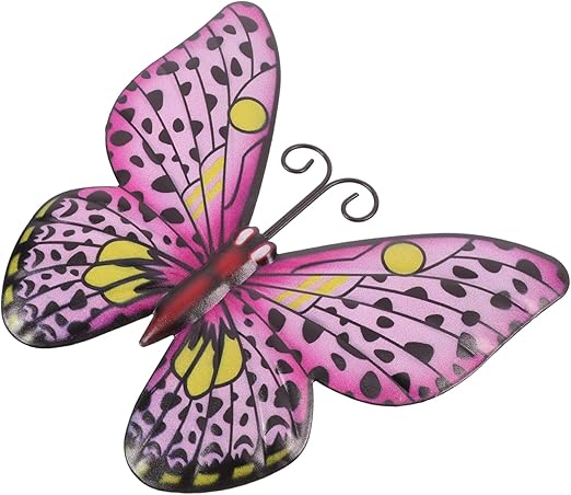 BESPORTBLE Hardware Crafts Outdoor Wall Sculpture Insect Wall Decor Butterfly Garden Sculpture Butterfly Wall Decor 3D Butterflies Wall Decor Butterfly Wall Sculpture Home Decor Iron Purple