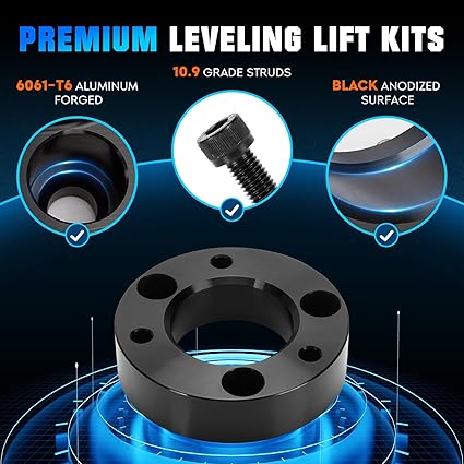 2.5'' Leveling Lift Kit Compatible with Ford F-150 2004-2023, Expedition 2003-2017, Fit for Lincoln Mark LT 2006-2008, Forged Front Strut Spacers Suspension Kit