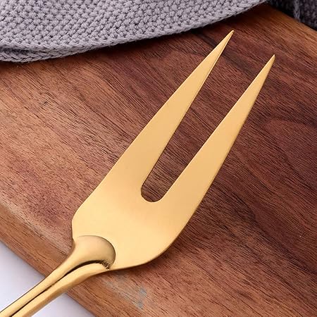Serve Fork,Gold 14.69 inch Long Handle Cooking Utensil Kitchen Tool by BUY THINGS!