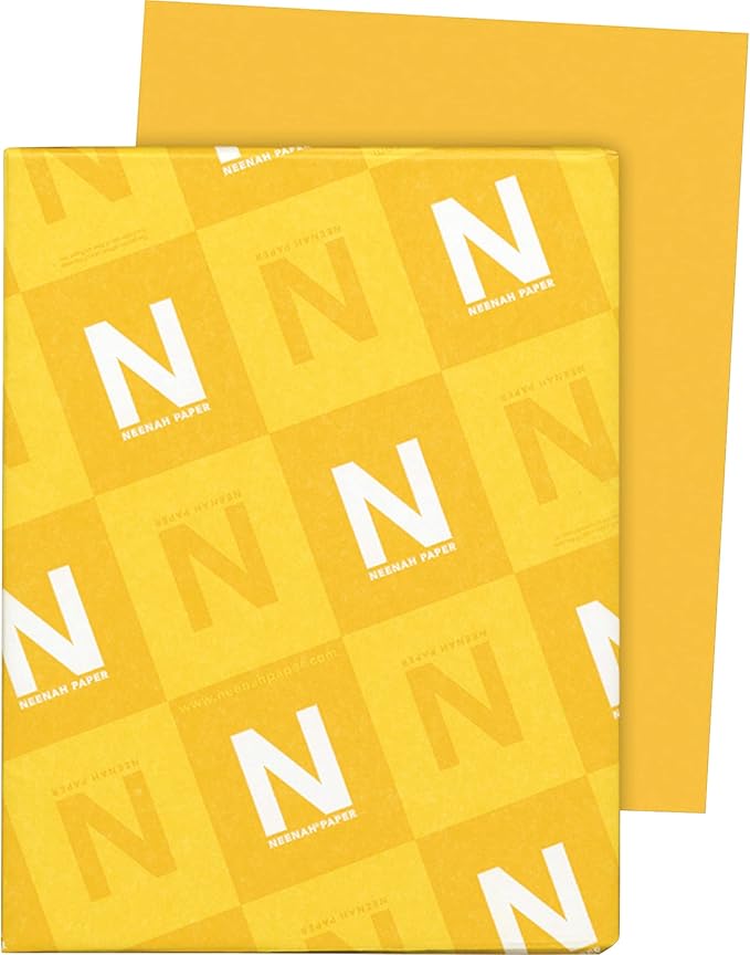 Neenah Wausau Paper Astrobrights Colored Card Stock, 65 lb, Letter, Galaxy Gold, 250 Sheets per Pack (22771)
