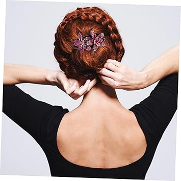 Women's Hair Barrettes for Women Flower Hair Clips Clip Back Hair Holder for Daily and Special Occasions