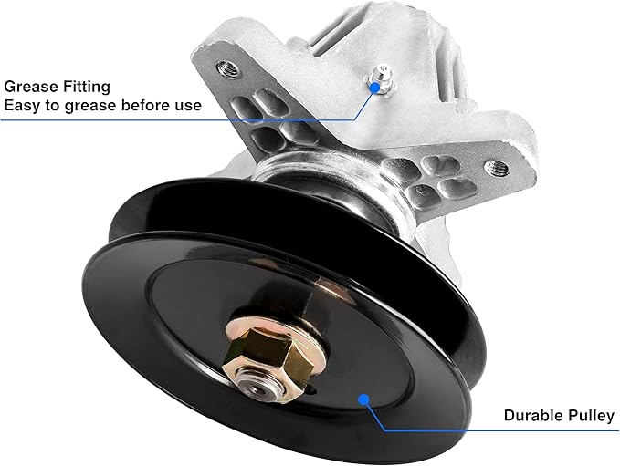 Replacement 918-06980 Spindle Fits for Cub Cad et 50" Deck Mower - Spindle Assembly Compatible with Troy Bilt Super Bronco 50 Mustang 50 ZTR, Cad RZT LX 50 Mower, with Grease Fitting,Replace 618-06980