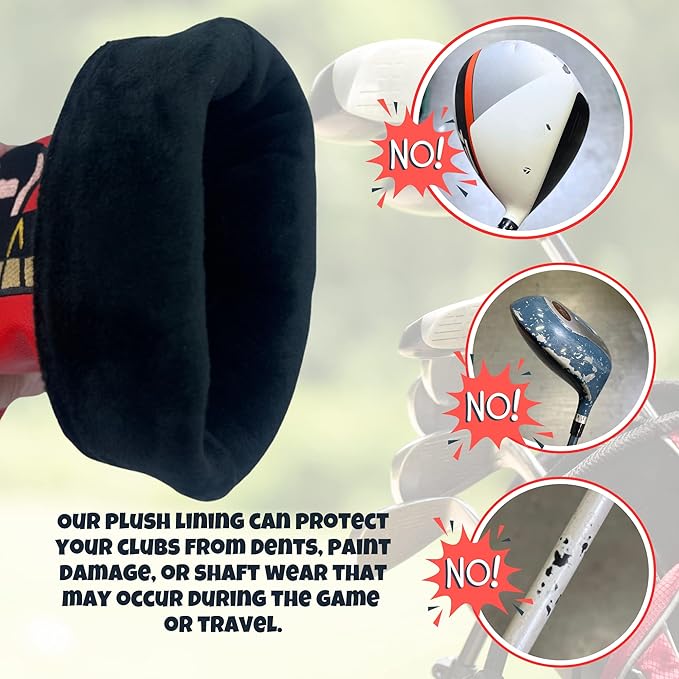 Funny Golf Club Cover - The Hammer Driver Headcover and Little Hammer Fairway Wood Head Cover, Golf Accessories for Men, Golfer Gifts for Men, Golf Head Covers for Dad