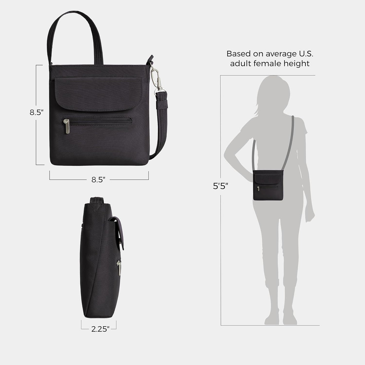 Travelon Anti-Theft Classic Mini Shoulder Bag