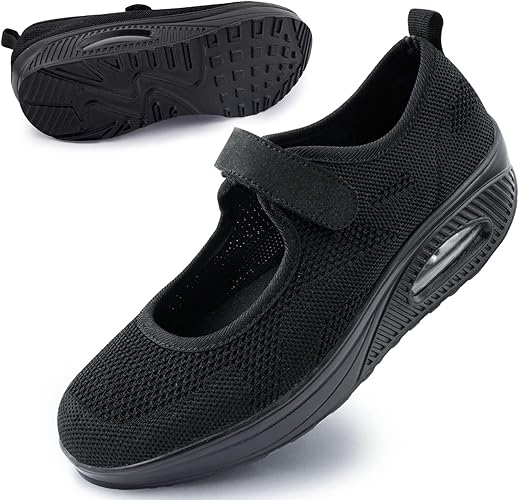 Women's Comfortable Working Nurse Shoes Non-Slip Adjustable Breathable Walking Buffer Fitness Casual Nursing Orthotic Lightweight Shoes Arthritis, Diabetes Heel Pain