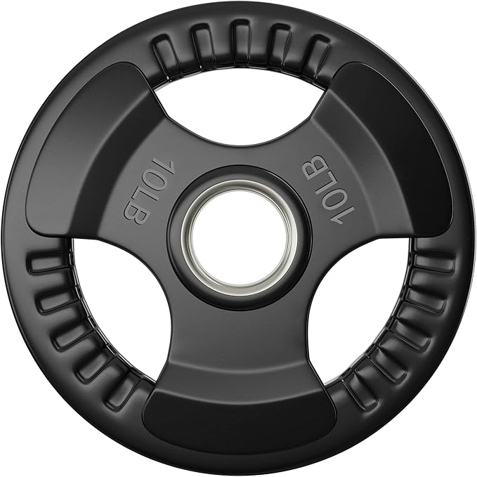 Elevens Rubber Weight Plates 2-Inch Cast Iron Grip Plates Olympic plates for Weightlifting, Strength Training, Muscle Toning, Crossfit in Home Gym