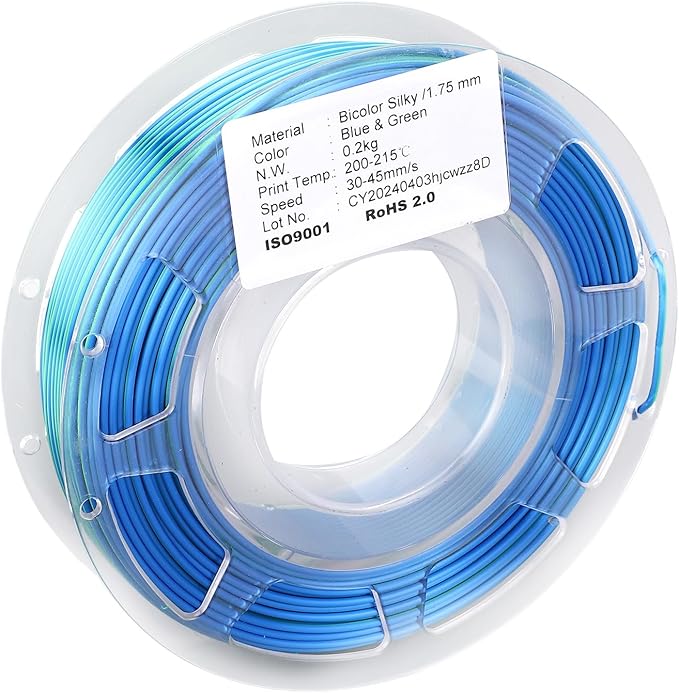 Color Blue Green PLA Filament 3D Printer CONSUMABLES 200G