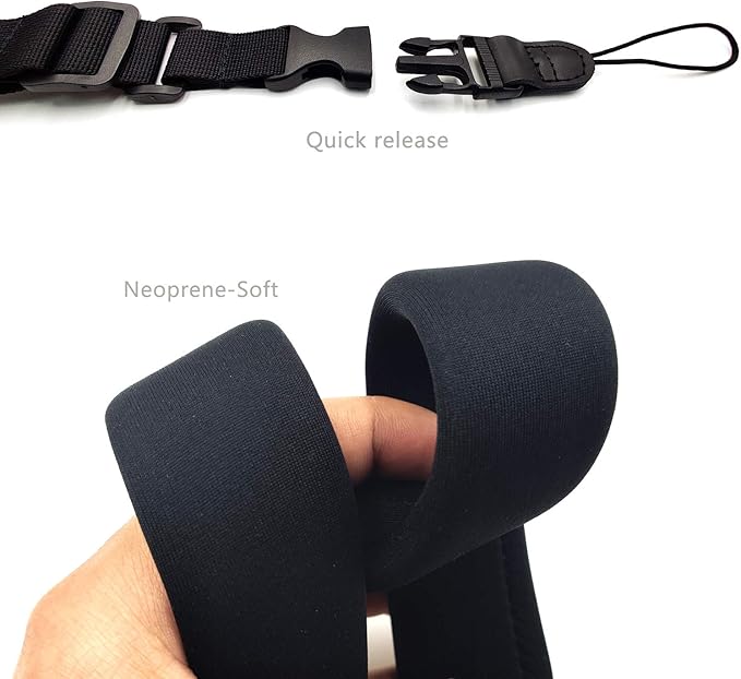 Camera Neck Straps with Quick Release Black for DSLR Camera or Binoculars Strap