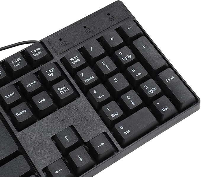 Minority Language Keyboard with USB Cable (Russian, Spanish, French, English), 4.9 ft. 104-Key Cable, Ergonomic Design Stable Performance, Plug and Play for Desktop and Laptop (Russian)