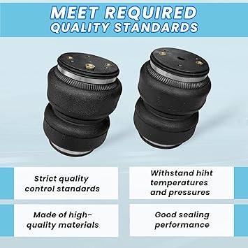 2Pcs Universal Air Ride Suspension Spring Bags Double Bellow Standard 5000 lbs for ChevyGMCRamFord Trucks Air Suspension Bags Kit (7X2B5813)