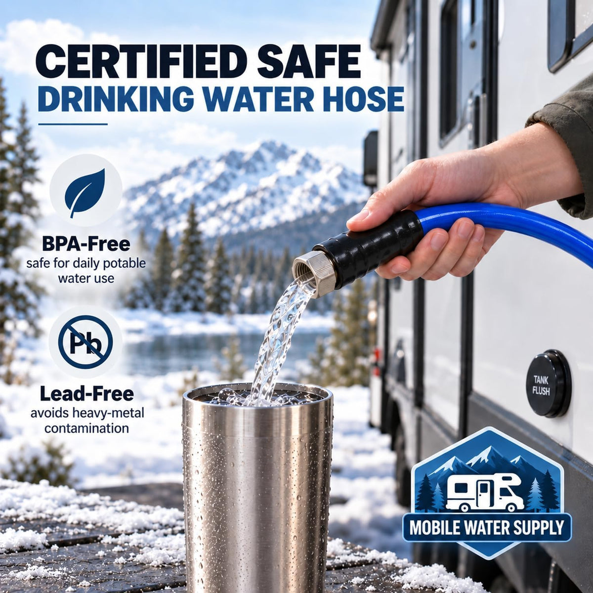 Heated Water Hose for RV,-45 ? Anti-freezing Heated Hose?Electrically Heated Hoses of Rv Accessories for Camping/Garden/Farm/Henhouse/Stble?30FT?