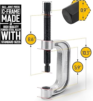 Ball Joint Press U Joint Removal Tool Kit, Universal 4x4 Adapters Compatible with Cars, Trucks, SUVs, 10PCS