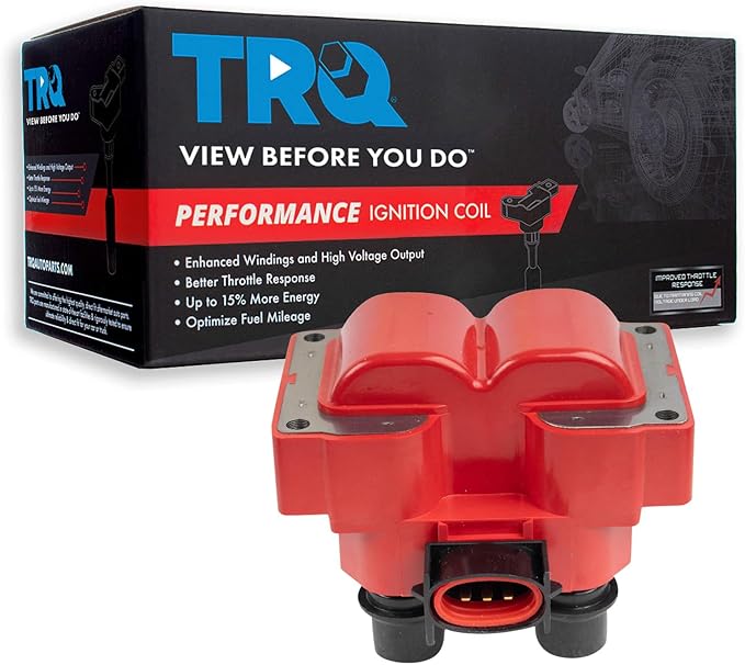 TRQ Ignition Coil Compatible with 1988-2003 Ford 1991-1997 Lincoln 94-02 Mazda 91-02 Mercury