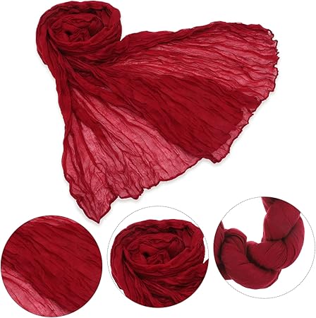 SECFOU Boho Gauze Table Runner Set Romantic and Rustic Decor for Wedding and Home Decor 2pcs