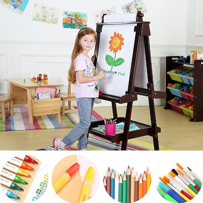 Easel Paper Roll 12 Inch x 49 Feet, Durable Drawing Paper for Kids Art,White Bulletin Board Paper,Craft Paper Roll for Paints, Wall Art and Gift Wrap