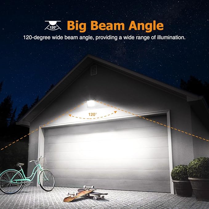 150W LED Floodlights for Outdoor, 6500K Cold White LED Security Lights IP66 Waterproof Exterior Flood Lighting, 10500Lm Garden LED Wall Light for Yard Patio Parking Lot Street Porch