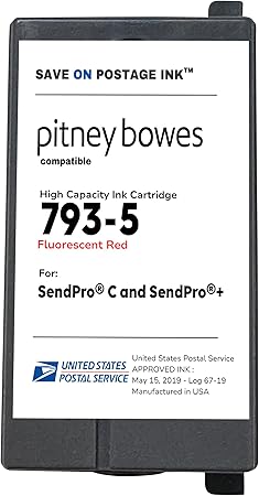 Save On Postage Ink Compatible with PB 793-5 Postage Meter Ink for SendPro C SendPro+ DM Series Mailing System and DM100, DM100i, DM125i, DM150i, DM175i, DM200L DM225 P700 Postage Meters (35 ML)