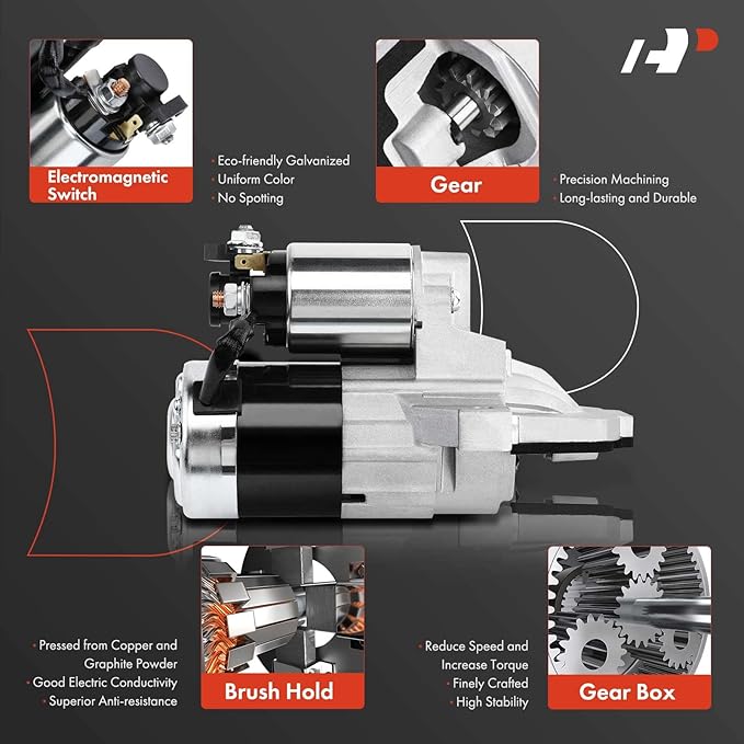 A-Premium Starter Motor Compatible with Mazda 3 2004 2005 2006 2007 2008 2009, L4 2.0L, 12V 1.0KW 11-Teeth Clockwise, Replace L813-18-400, M00T90981