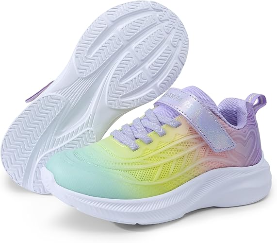 DREAM PAIRS Girls Shoes Kids Tennis Sparkle Ease Running Athletic Lightweight Sneakers for Little/Big Kids Toddler