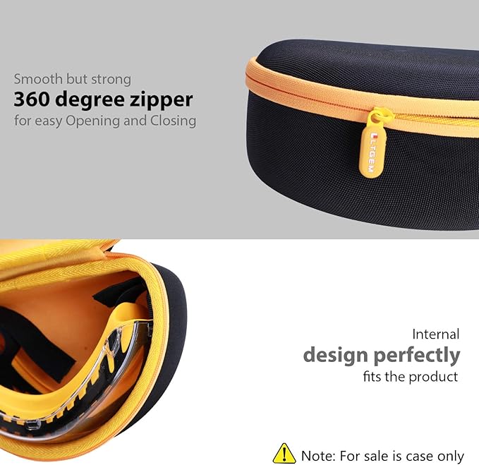 LTGEM Safety Glasses Case for Dewalt DPG82DPG82-11DPG82-11CDPG82-11DDPG82-21DPG82-21CDPG82-21DDPG84 (Case Only)