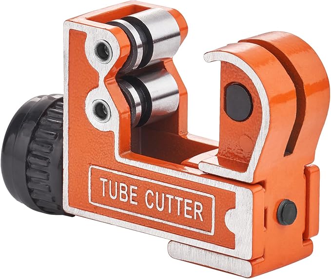 VEVOR Mini Copper Tubing Cutter, Mini Tubing Cutter for 18 to 1-18 Inch Copper Tubing, Heavy Duty Portable Tube Cutter with High-Speed SKD Blade for Aluminum, Plastic, Galvanized Pipes