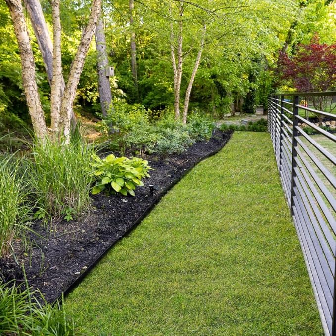 Tie Down 48 inch x 8 inch Metal Landscape Edging Kit, 6 Steel Plates 6 Steel Connectors - 24 Total Linear feet, for Garden Edging Border, Flowerbeds Paver Edge, Enhance Landscaping Flower Bed