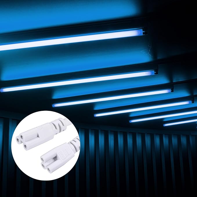 YOKIVE 3 Pcs T5 T8 LED Tube Connector Round Cable, Extendable Cord with Double End Connect Light Tubes, Great for LED Integrated Tubes (White, 1.64-Feet)