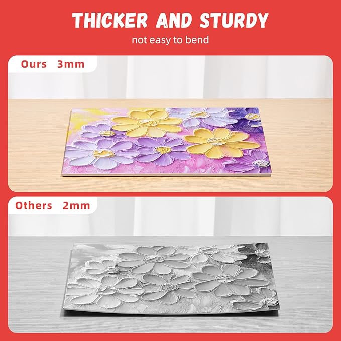 Simetufy 40 Pack Canvas Boards for Painting 8x10In Cotton Canvas Panels for Oil, Acrylic, Gouache & Watercolor Painting