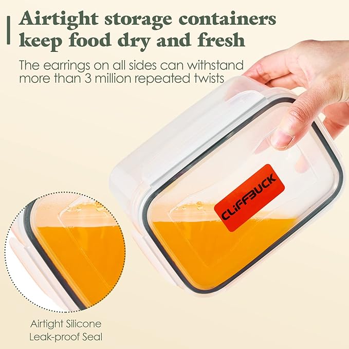 14 Pack Food Storage Containers With Lids Airtight Dry Plastic Kitchen Containers For Pantry Organizing Canisters BPA-Free