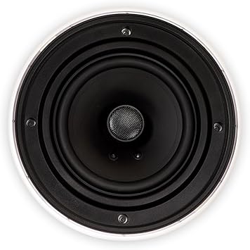 Theater Solutions TSQ670 In Ceiling 70 Volt 6.5" Speakers Quick Install Pair , White