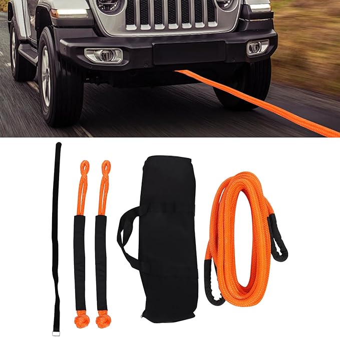 30 in Kinetic Recovery Rope, 30% Ductility, 30580 Pounds Strength, Self-Tightening Structure, with Oxford Cloth Protective Cover, can be Used in a Variety of Vehicles or Ships