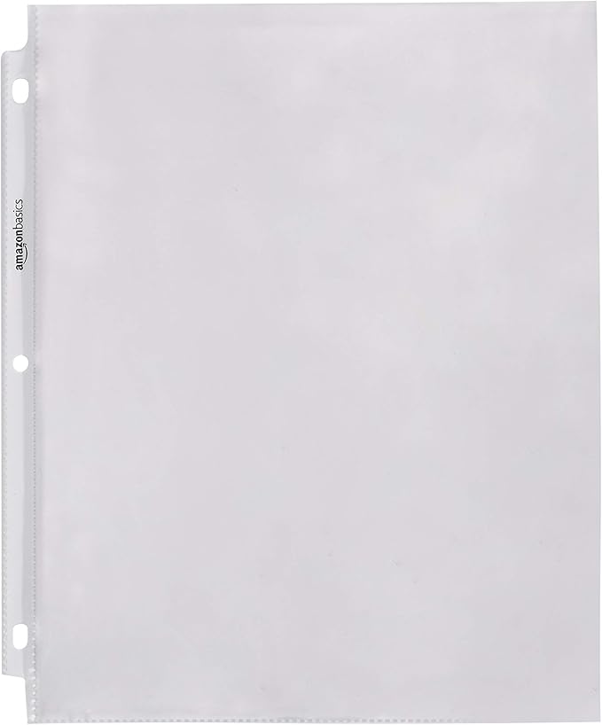 Basics Sheet Protector, Heavy Duty, 500 Pack, Clear