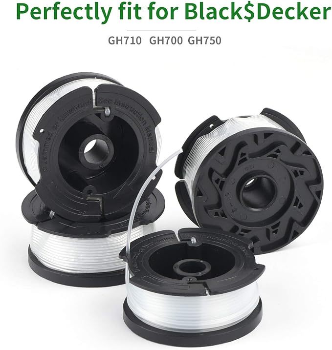 YDSL 4-Pack String Trimmer Replacement Spool for Black and Decker AF-100 Autofeed Weed Eater Spool 30 Feet0.065 Inches